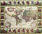 Dünya xəritəsi. Bütün Yer kürəsinin yeni coğrafi və hidroqrafik dünyası, 1652-ci il.