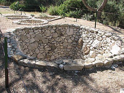 Korngrube fra jernalderen i Negev, rekonstrueret ved Derech Hadorot, Hecht Museum, Haifa