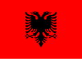 Flag of Albania often used by Kosovo Albanians