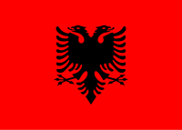 Albaniens flagga