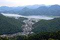 大師山山頂より城崎温泉郷を望む