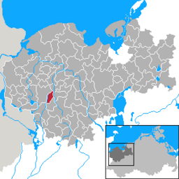 Tidigare läge för kommunen Nesow i Landkreis Nordwestmecklenburg