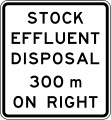 (IG-18) Stock Effluent Disposal Point Ahead (on right, in 300 metres)