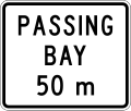 (A42-2/IG-7) Passing Bay Ahead (in 50 metres)