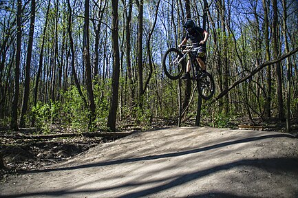 Mountain biking, Jumping on bike