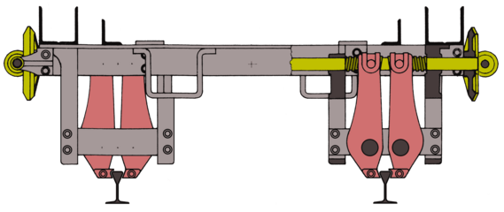 Schema der Zangenbremse