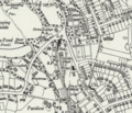 Stanmore Village station shown on a 1938 map