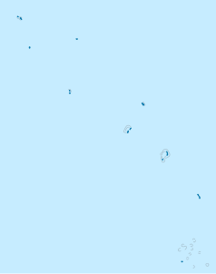 Mapa konturowa Tuvalu, u góry nieco na lewo znajduje się punkt z opisem „Teava”