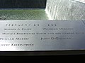 The names of the victims on the Reflecting Absence memorial, located at the North Tower reflecting pool.