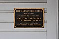 Alexander Hotel NRHP plaque