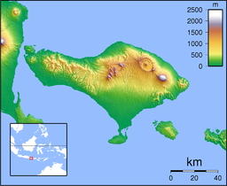 阿贡火山在峇厘岛的位置