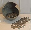 Coins and pot of the Chilbolton Down Hoard