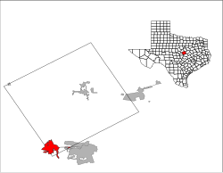 Location of Copperas Cove in Texas