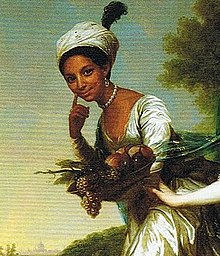 一名年輕黑膚色女性的肖像油畫