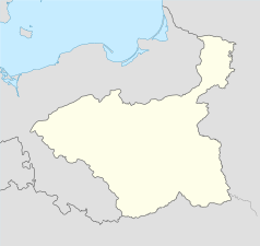 Mapa konturowa Księstwa Warszawskiego (1812), blisko dolnej krawiędzi nieco na prawo znajduje się punkt z opisem „Gorlice”