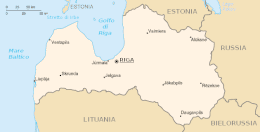 Lettonia - Mappa