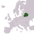Беларусь на карте Европы Belarus in Europe map