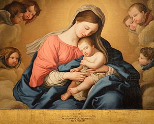 Madona com criança e anjos é um quadro de Giovanni Battista Salvi da Sassoferrato na Galleria Nazionale d'Arte Antica di Palazzo Corsini. (definição 2 740 × 2 209)