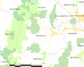Mapa obce Pierreclos
