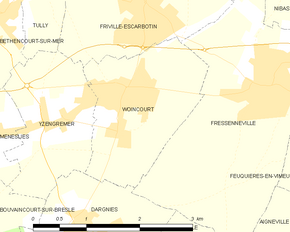 Poziția localității Woincourt
