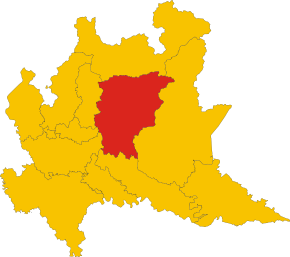 Poziția provinciei în Lombardia