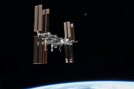 ISS from Atlantis STS-135 after undocking (19 July 2011)