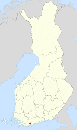 Kaart met de locatie van Siuntio