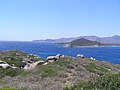 Cap Carbonara vu depuis l'île des Cavoli.