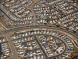 Part of the built environment – suburban tract housing in Colorado Springs, Colorado