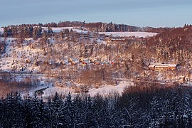 Blick zum Feriendorf und zum Haus Bittenhalde