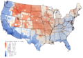 Per capita jodium 131 doses in de Verenigde Staten als gevolg van de cumulatieve blootstelling aan de gevolgen van de tests in Nevada