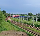 2013: EN94-Zug auf einer Gleisüberführung in der Nähe der Aleje Jerozolimskie (Strecke 47)