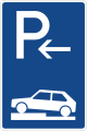 Zeichen 315-71 Parken halb auf Gehwegen quer zur Fahrtrichtung links (Anfang)