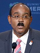 Gaston Browne Antigua og Barbudas statsminister (2014–).