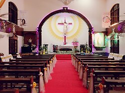 Interior of Our Lady Of Lourdes Chapel, Ambelim