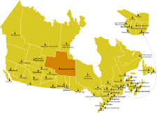 Arcidiecéze Keewatin-Le Pas na mapě