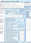 Federal Tax Form 1040.