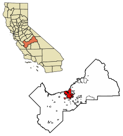Location within Fresno County