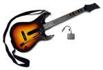 Guitar Hero: World Tour guitar controller and wireless receiver for PlayStation 3.