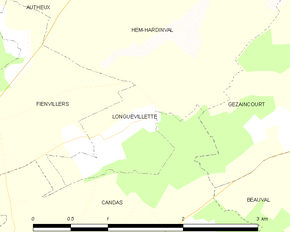 Poziția localității Longuevillette