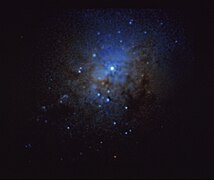 Cette image de NGC 1275 par le télescope spatial Hubble montre le centre de cette galaxie.