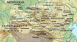 Жужани: історичні кордони на карті