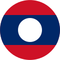 Laos Uncertain Rarely used, this roundel is based on the national flag