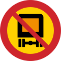 No vehicles transporting dangerous goods