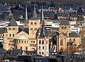 Trier cathedral, St. Gangolf and Liebfrauenkirche, view from Mariensäule