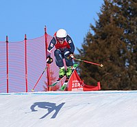 Scott Johns beim Team-Ski-Snowboard-Cross-Wettbewerb