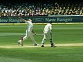 Andrew Flintoff bowling.