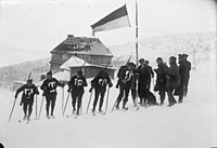 Patrulha militar em Riesengebirge, Alemanha em 1932.