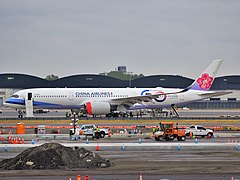 China Airlines (Taiwan) Airbus A350-941 B-18917 arriving at JFK Airport.jpg