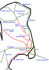 Lanes, Railways in the Copenhagen region